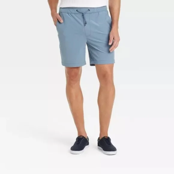 Men's Blue Casual Shorts - Picture 1 of 3